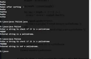 Write a java program to Checks whether a given string is a palindrome or not