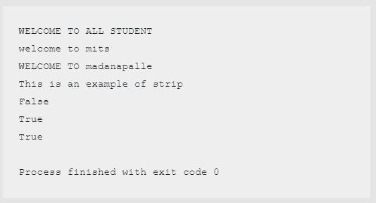 String methods in python with examples